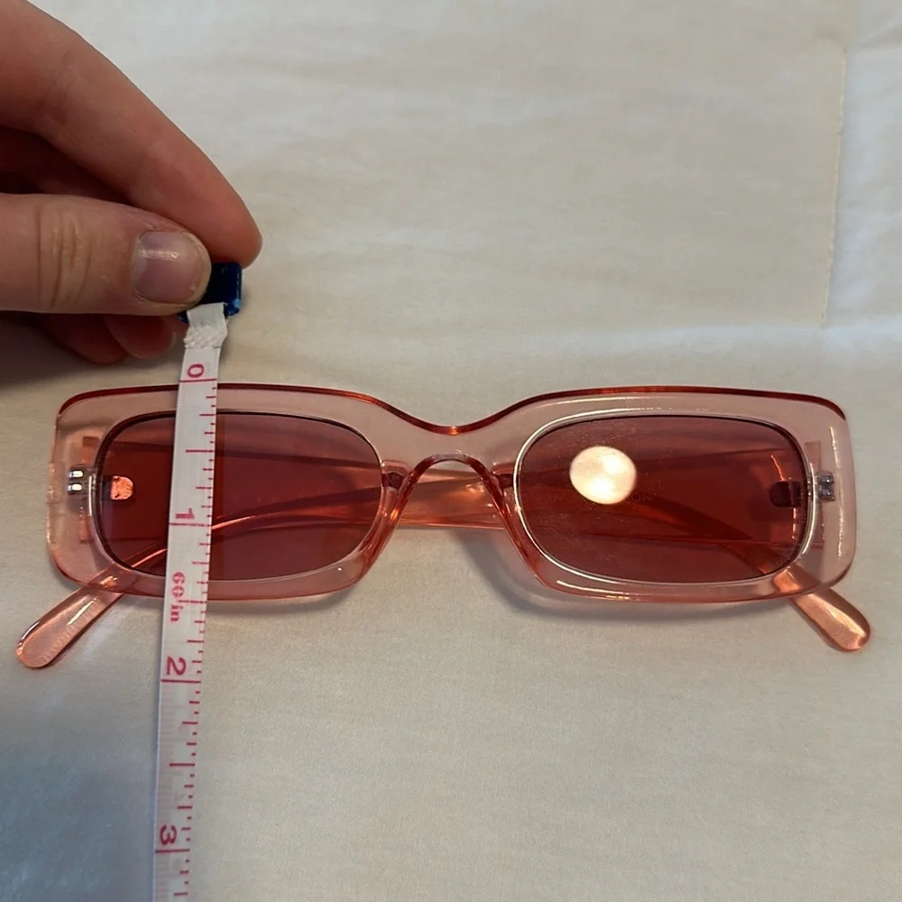 Nordstrom Rectangular Hot Pink Sunglasses OS